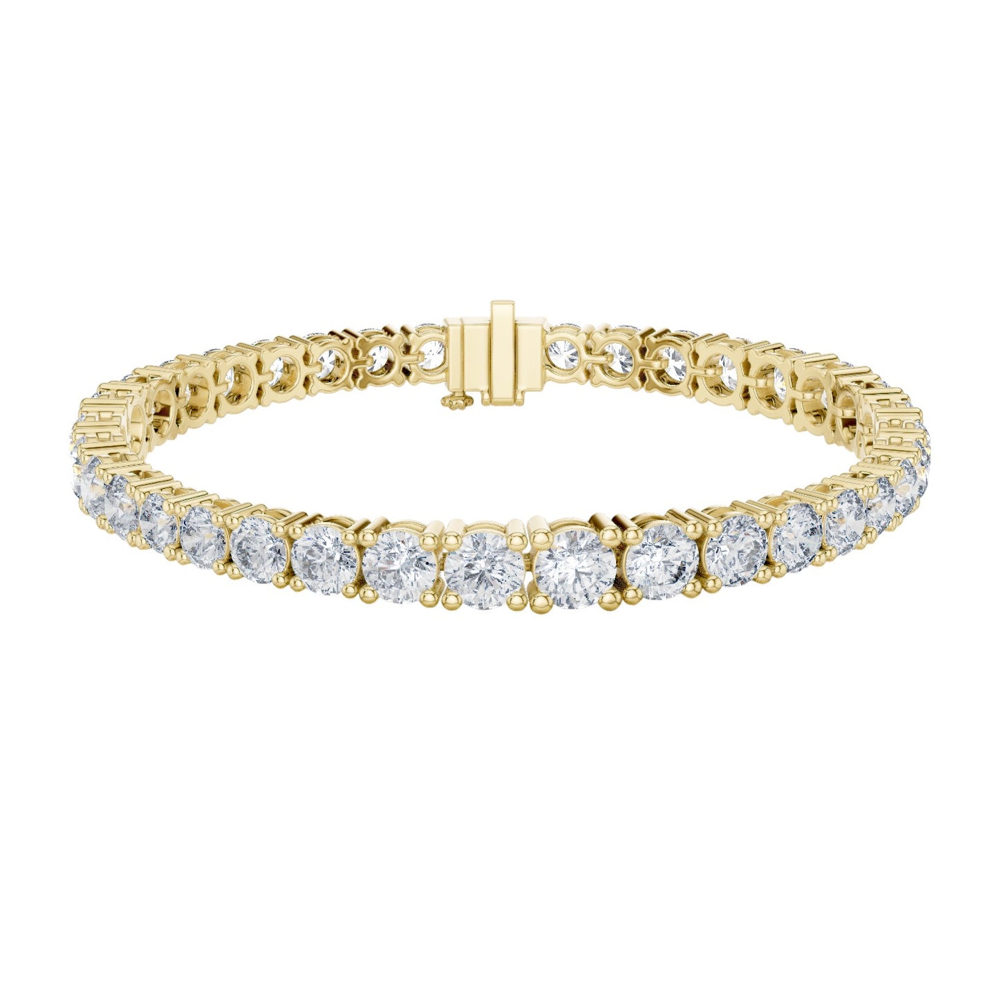 4.4 CT Lab Diamond Tennis Bracelet | Round Brilliant Cut | 10KT, 14KT, 18KT Gold & 925 Silver | Moissanite Options | Rose, Yellow, White Gold | Luxury Fine Jewelry