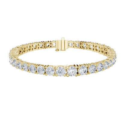 4.4 CT Lab Diamond Tennis Bracelet | Round Brilliant Cut | 10KT, 14KT, 18KT Gold & 925 Silver | Moissanite Options | Rose, Yellow, White Gold | Luxury Fine Jewelry