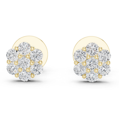 0.42 CT Lab-Grown Diamond Earrings | VVS-VS EF CVD Diamond | 18KT, 14KT, 10KT Gold & 925 Silver | Moissanite, Rose, Yellow, White Gold Options