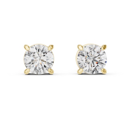 2.5 CT Lab-Grown VVS-VS EF CVD Diamond Stud Earrings | 18KT, 14KT, 10KT Gold & 925 Silver | Moissanite, Rose, Yellow, White Gold Options