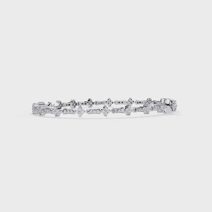 Elegant Lab Diamond Tennis Bracelet | 14k 18k 10k Gold or 925 Silver | Dainty Women’s Diamond Bracelet | Bridal, Anniversary, Gift Jewelry