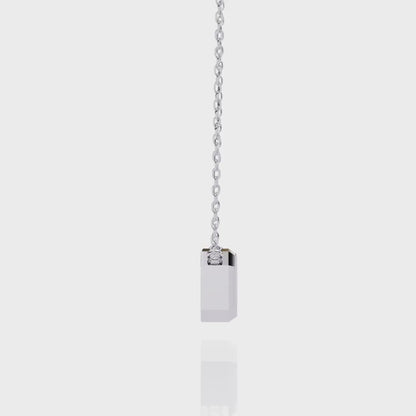 0.75 Ct Emerald Cut Lab Diamond Pendant Necklace | VVS-EF IGI Certified | 18K & 14K Gold