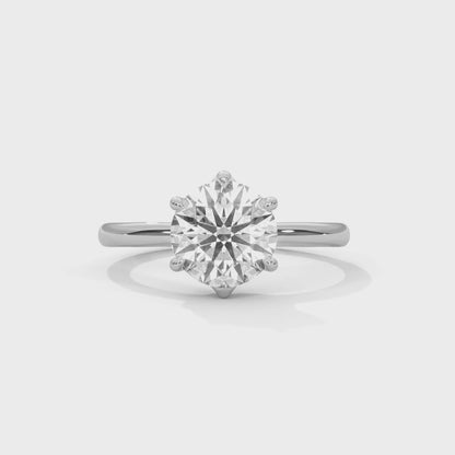 1ct Lab Diamond Solitaire Ring | Classic 6-Prong Engagement Ring in 14k 18k 10k Gold or 925 Silver | Oval Cut Proposal Ring