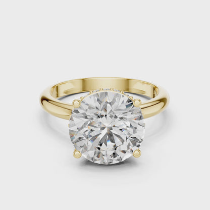3.89 CT Lab Diamond Solitaire Ring for Women | VVS-VS EF Clarity | 18KT, 14KT, 10KT Gold & 925 Silver | Rose, Yellow, White Gold & Moissanite Options