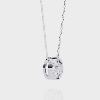 1.75 CT Round Lab Diamond Solitaire Pendant Necklace | IGI Certified VVS-EF | 18K & 14K Gold (Rose, Yellow, White)