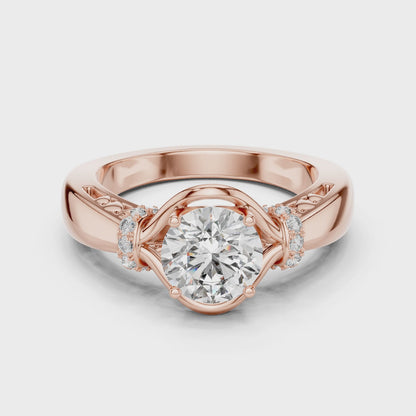 1.116 CT Oval Lab Diamond Ring for Women | VVS-VS EF CVD | 18KT, 14KT, 10KT Gold & 925 Silver | Rose, Yellow, White Gold & Moissanite Options