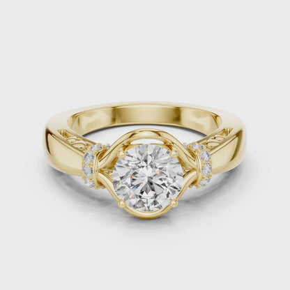 1.116 CT Oval Lab Diamond Ring for Women | VVS-VS EF CVD | 18KT, 14KT, 10KT Gold & 925 Silver | Rose, Yellow, White Gold & Moissanite Options
