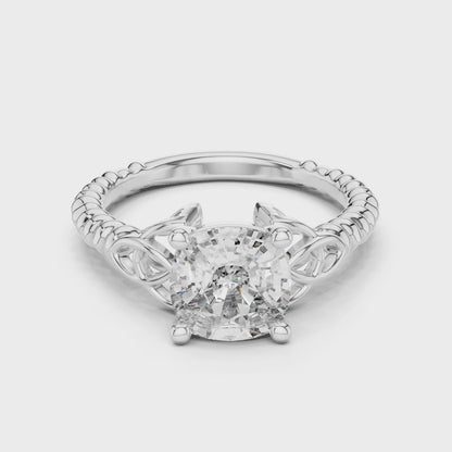 2.43 CT Lab-Grown VVS-VS EF CVD Diamond Ring for Women | 18KT, 14KT, 10KT Gold & 925 Silver | Moissanite & Diamond Options | Rose, Yellow, White Gold