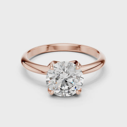 1.5 CT Lab-Grown VVS-VS EF CVD Diamond Engagement Ring for Women | 18KT, 14KT, 10KT Gold & 925 Silver | Moissanite & Diamond Options | Rose, Yellow, White Gold