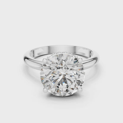 3.89 CT Lab Diamond Solitaire Ring for Women | VVS-VS EF Clarity | 18KT, 14KT, 10KT Gold & 925 Silver | Rose, Yellow, White Gold & Moissanite Options